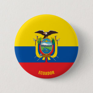Bóton Redondo 5.08cm Patriótico Cuta do Equador