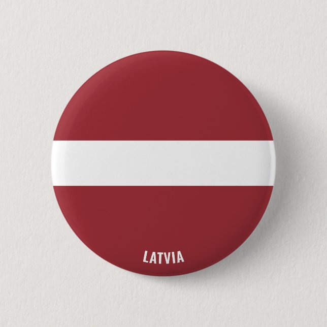 Bóton Redondo 5.08cm Patriótico de Bandeira da Letónia (Frente)