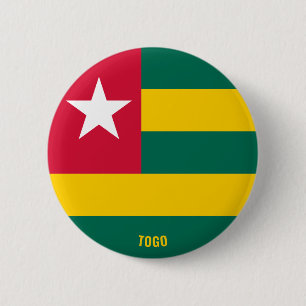 Bóton Redondo 5.08cm Patriótico de Bandeira do Togo