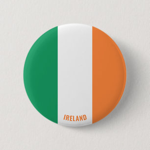 Bóton Redondo 5.08cm Patriótico de encantamento da bandeira da Irlanda