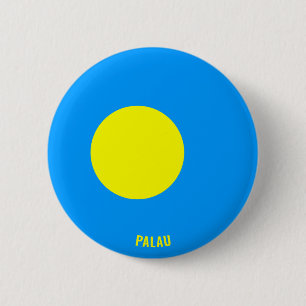 Bóton Redondo 5.08cm Patriótico encantador de Palau Flag