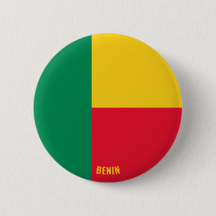 Bóton Redondo 5.08cm Patriótico encantador do Benin Flag