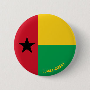 Bóton Redondo 5.08cm Patriótico encantador do pavilhão da Guiné-Bissau