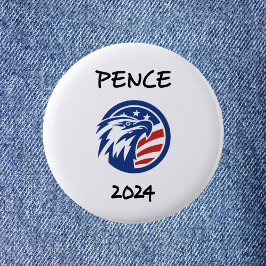 Bóton Redondo 5.08cm Patriótico Mike Pence 2024 Eletion Eagle T-Shirt
