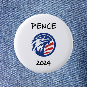 Bóton Redondo 5.08cm Patriótico Mike Pence 2024 Eletion Eagle T-Shirt