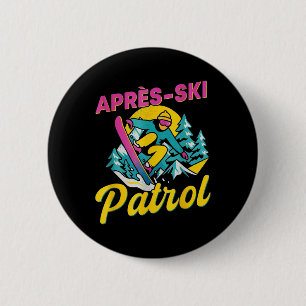 Bóton Redondo 5.08cm Patrulha de Pós-Eski Divertida Snowboard Retro E F