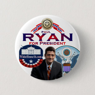 Bóton Redondo 5.08cm Paul Ryan para o presidente Botão
