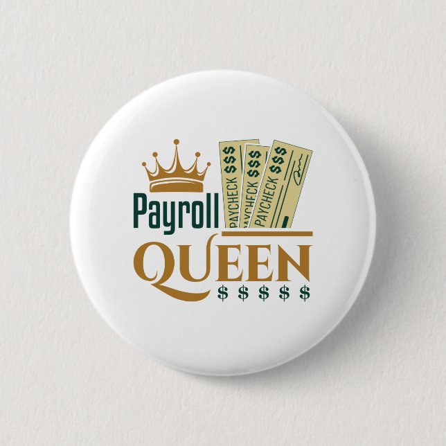 Bóton Redondo 5.08cm Payroll Queen (Frente)