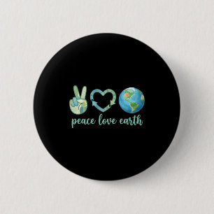 Bóton Redondo 5.08cm Paz amor terra ecológico natureza dia da terra