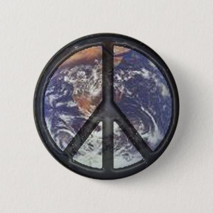 Bóton Redondo 5.08cm paz de mundo