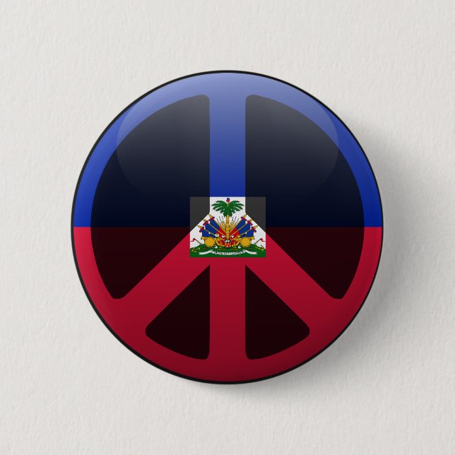 Bóton Redondo 5.08cm Paz em Haiti (Frente)