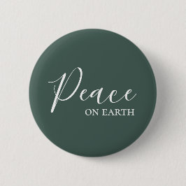 Bóton Redondo 5.08cm Paz na Terra | Feriado Verde Simples Minimalista