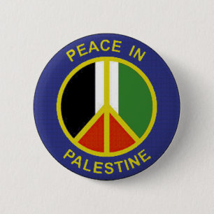 Bóton Redondo 5.08cm Paz no botão de Palestina