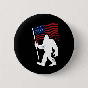 Bóton Redondo 5.08cm Pé Grande Com Bandeira Americana Engraçado 4 De Ju