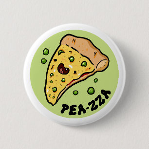 Bóton Redondo 5.08cm Pea-zza Pizza Cuta Pizza Vegetal Pino do Botão Can