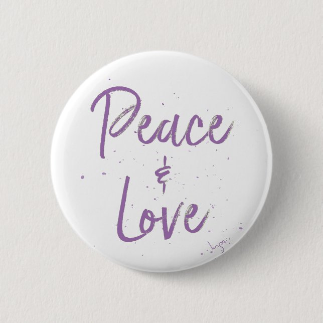 Bóton Redondo 5.08cm PEACE-and-Love-Purple (Frente)