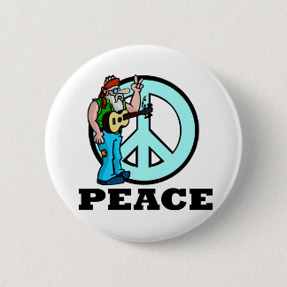 Bóton Redondo 5.08cm Peace Hippie