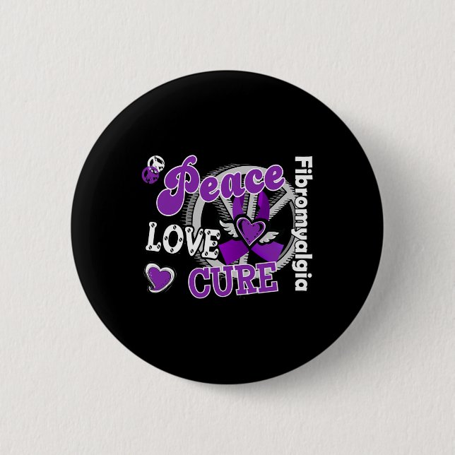 Bóton Redondo 5.08cm Peace Love Cure (Frente)