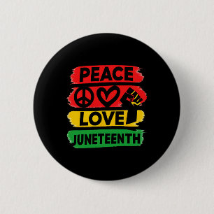 Bóton Redondo 5.08cm Peace Love Juntede 19 de junho de 1865 Men Women K