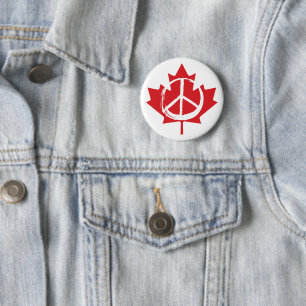 Bóton Redondo 5.08cm Peace Symbol Canada is Not for Sale to USA
