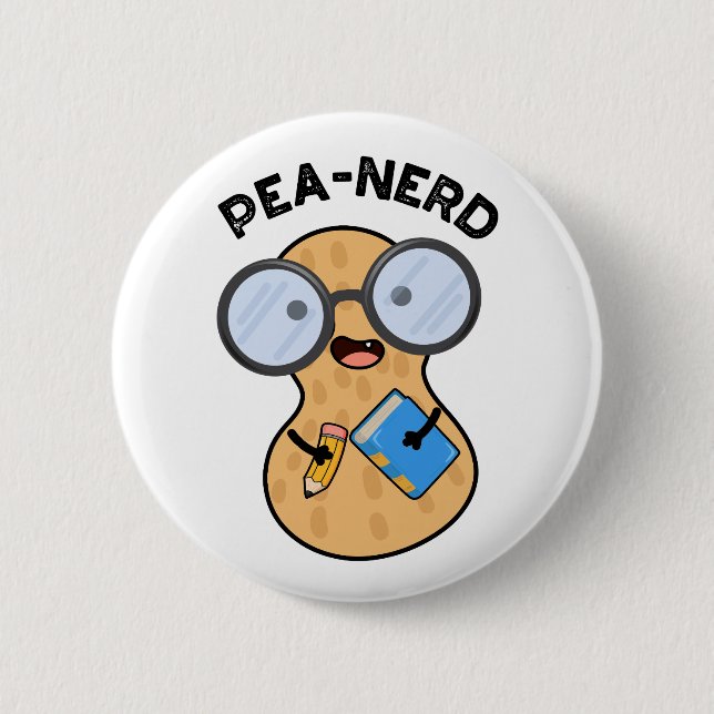 Bóton Redondo 5.08cm Peão-nerd Engraçado, Nerd-de-amendoim (Frente)