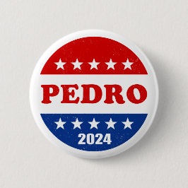 Bóton Redondo 5.08cm Pedro Eleitor Button 2024 Eleições EUA