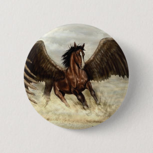 Bóton Redondo 5.08cm Pegasus na asa