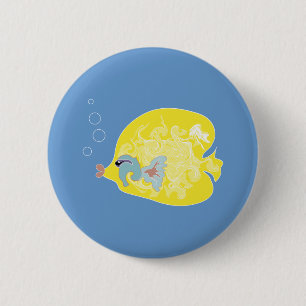 Bóton Redondo 5.08cm Peixe Amarelo