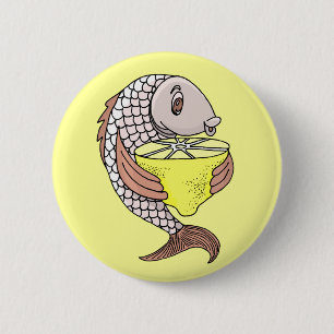 Bóton Redondo 5.08cm Peixe Com Limão