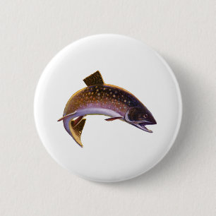 Bóton Redondo 5.08cm Peixe Vintage, Pescador Esportivo