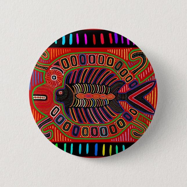 Bóton Redondo 5.08cm Peixes Voadores Indianos de Mola (Frente)