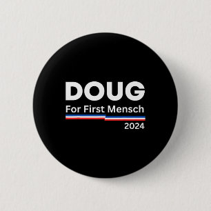 Bóton Redondo 5.08cm Pela Primeira Mensch Yiddish Pun Kamala Harris Heb
