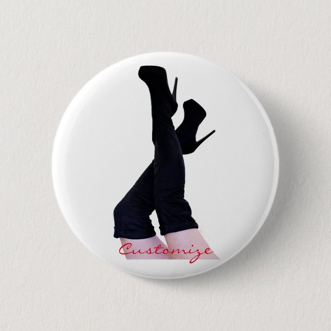 Bóton Redondo 5.08cm Pele Preta Boot Thunder_Cove (Frente)