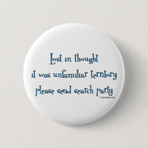 Bóton Redondo 5.08cm Pensamento perdido