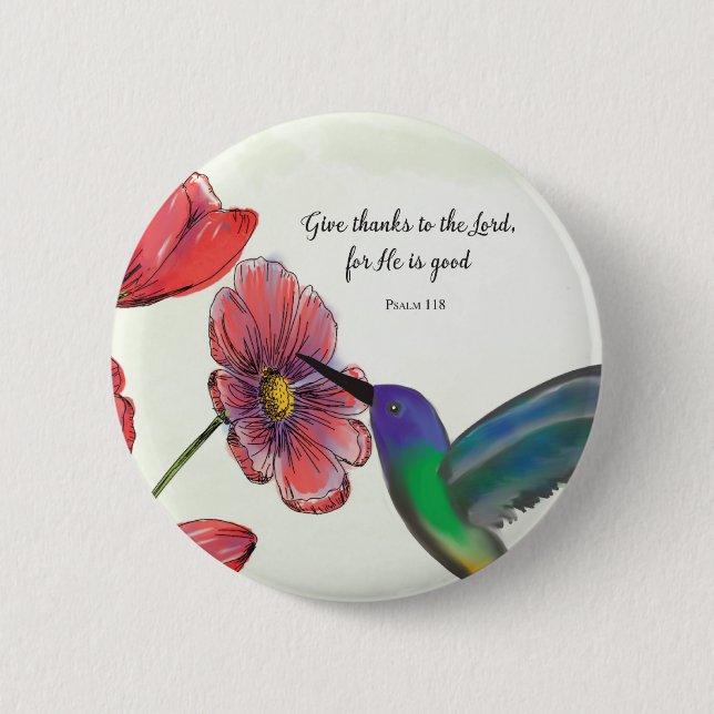 Bóton Redondo 5.08cm Pensamento Religioso de Flores de Você com Beija-f (Frente)