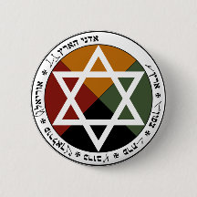 Pentacle da terra do Pin dourado do alvorecer