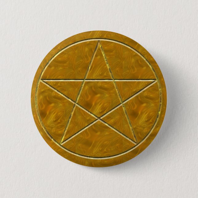 Bóton Redondo 5.08cm Pentacle no ouro (Frente)