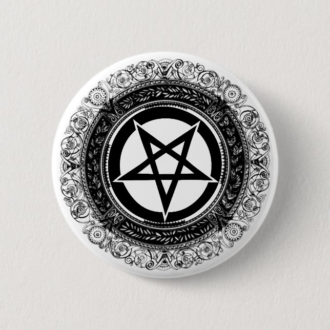 Bóton Redondo 5.08cm Pentagram ornamentado (Frente)
