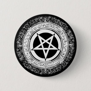 Bóton Redondo 5.08cm Pentagram ornamentado