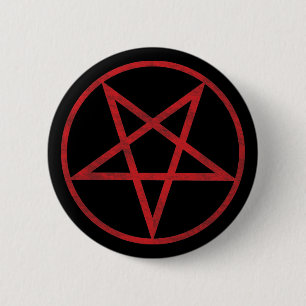 Bóton Redondo 5.08cm Pentagram vermelho