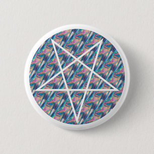 Bóton Redondo 5.08cm pentagrama de holograma