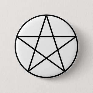 Bóton Redondo 5.08cm Pentagrama dentro do círculo