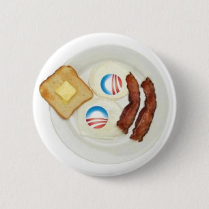 Bóton Redondo 5.08cm Pequeno almoço de Pro-Obama 2012