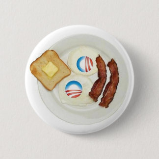 Bóton Redondo 5.08cm Pequeno almoço de Pro-Obama 2012