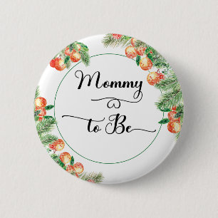 Bóton Redondo 5.08cm Pequeno Citrus Laranja Mãe para Ser Botão