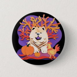 Bóton Redondo 5.08cm Pequeno Creme BOO Chow escolhe o tamanho