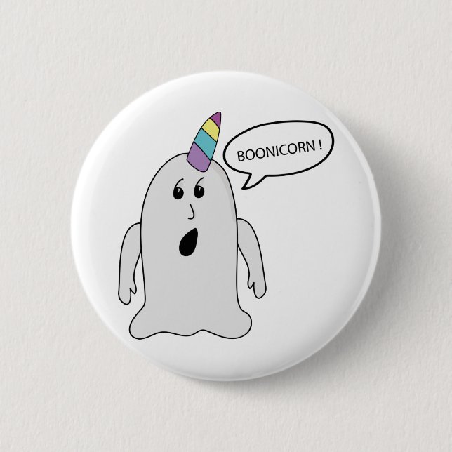 Bóton Redondo 5.08cm Pequeno Fantasma de Boonicorn (Frente)