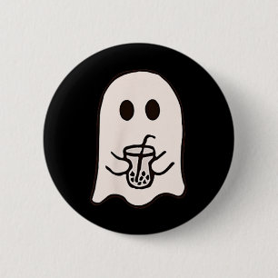 Bóton Redondo 5.08cm Pequeno Ghost Ice Café Costume Halloween