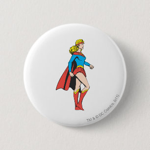 Bóton Redondo 5.08cm Perfil da Supergirl