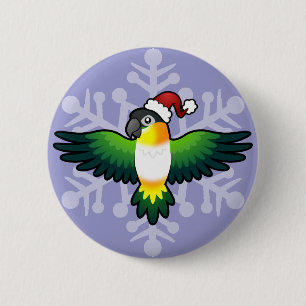 Bóton Redondo 5.08cm Periquito de Natal / Periquito / Pionus / Papagaio